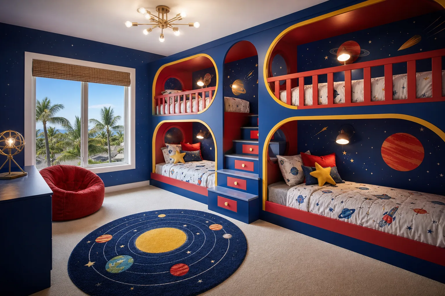 Vacation rental theme room design